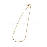 Rack Plating Brass Satellite Chain Necklace for Women, Lead Free & Cadmium Free, Real 18K Gold Plated, 18.90 inch(48cm)(NJEW-F304-02G)