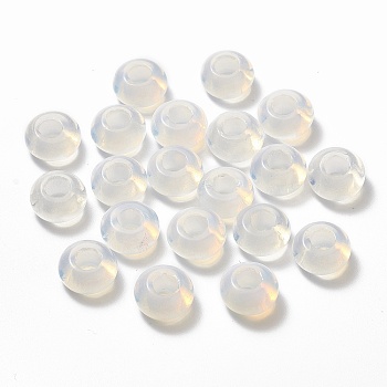 Opalite European Beads, Large Hole Beads, Rondelle, 14x7mm, Hole: 5~6mm