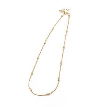 Rack Plating Brass Satellite Chain Necklace for Women, Lead Free & Cadmium Free, Real 18K Gold Plated, 18.90 inch(48cm)