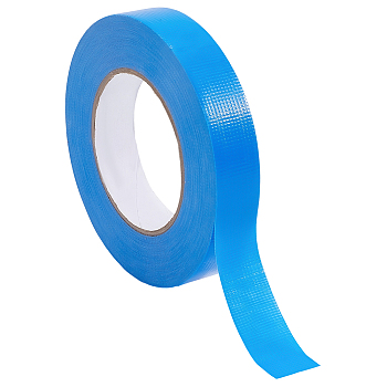 1 Roll Polyethylene & Gauze Adhesive Tapes for Fixing Carpet, Bookbinding Repair Cloth Tape, Flat, Blue, 2.4cm, 50m/roll