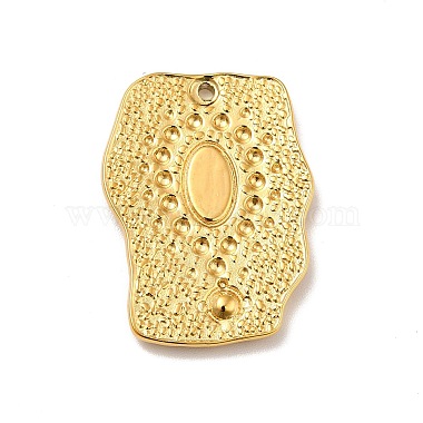 Ion Plating(IP) 304 Stainless Steel Pendant Cabochon Settings(STAS-I197-004G)-3