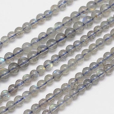 4mm Round Labradorite Beads