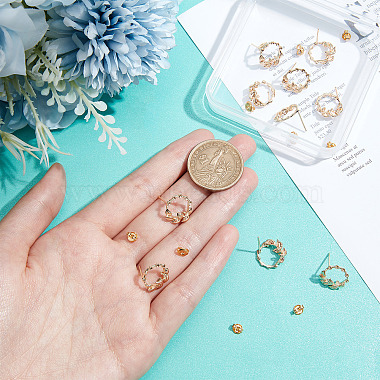 12Pcs Brass Stud Earring Findings(KK-DC0001-48)-3