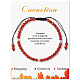 Natural Carnelian Braided Bead Bracelets(PW-WG425AA-04)-1