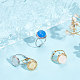 10Pcs 2 Colors 304 Stainless Steel Open Cuff Ring Component(STAS-UN0049-04)-2