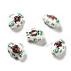 Handmade Printed Porcelain Beads(PORC-F005-03E)-1