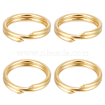 20Pcs 925 Sterling Silver Double Loop Jump Rings, Round Rings, Golden, 7x1mm, Inner Diameter: 5.5mm(STER-BBC0002-11B-G)