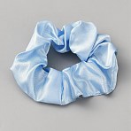 Solid Color Slick Cloth Ponytail Scrunchy Hair Ties, Fabric Ponytail Holder Hair Accessories for Women and Girls, Light Blue, 95~100x3mm(DIY-WH0899-728A)