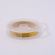 Round Brass Craft Wire, Unplated, 26 Gauge, 0.4mm, about 60m/roll(CWIR-WH0006-0.4mm-C)