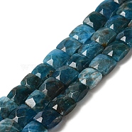 Natural Apatite Beads Strands, Faceted, Square, 9~10.5x9~10.5x5~5.5mm, Hole: 1mm, about 39~42pcs/strand, 14.96~15.35 inch (38~39cm)(G-C109-A13-02)
