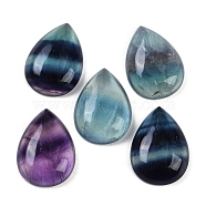 Natural Colorful Fluorite Cabochons, Teardrop, 25x18x6.5mm(G-I370-05A)