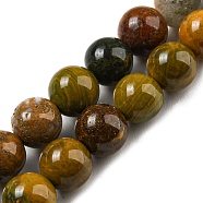 Natural Ocean Jasper Beads Strands, Round, 6mm, Hole: 0.7mm, about 61pcs/strand, 15.75''~16.14''(40~41cm)(G-P503-6MM-07)