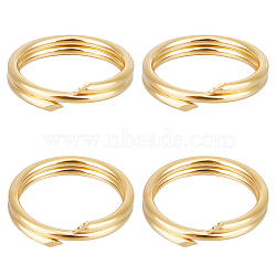20Pcs 925 Sterling Silver Double Loop Jump Rings, Round Rings, Golden, 7x1mm, Inner Diameter: 5.5mm(STER-BBC0002-11B-G)