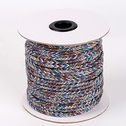 Round Polyester Cotton Cords, Dark Gray, 3mm, about 50yards/roll(150 feet/roll)(OCOR-L028-04)