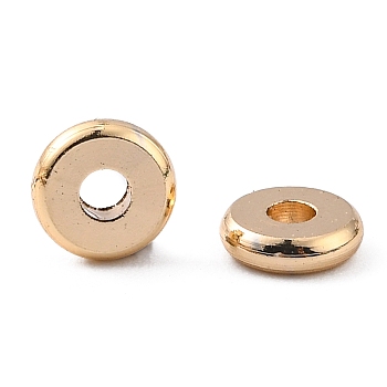 Eco-Friendly Brass Spacer Beads, Long-Lasting Plated, Disc, Cadmium Free & Lead Free, Golden, 6x2mm, Hole: 2mm