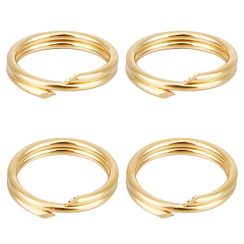 20Pcs 925 Sterling Silver Double Loop Jump Rings, Round Rings, Golden, 7x1mm, Inner Diameter: 5.5mm