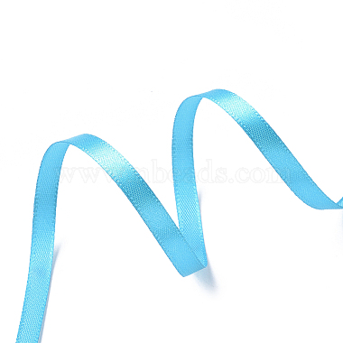 Ruban de satin bleu de 1/4 pouce (6 mm)(X-RC6mmY047)-3