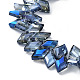 Electroplate Rhombus Glass Beads Strands(EGLA-A036-12A-FR03)-3