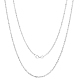 Rhodium Plated 925 Sterling Silver Thin Dainty Link Chain Necklace for Women Men(JN1096B-04)-1
