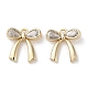 Brass Micro Pave Clear Cubic Zirconia Charms(KK-G491-29G)-1