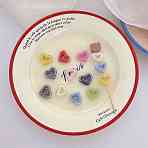 Transparent Acrylic Beads, Bead in Bead, Heart, with Glitter Powder, Mixed Color, 20x23.3x6mm, Hole: 3mm(OACR-N163-04)
