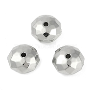 CCB Plastic Beads, Faceted, Rondelle, Platinum, 12x11mm, Hole: 1.6mm(CCB-G020-39A-P)