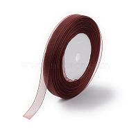 Sheer Organza Ribbon, DIY Material for Ribbon, Coconut Brown, 1/2 inch(12mm), 500yards(457.2m)(VC006-32)