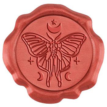 CRASPIRE 50Pcs Adhesive Wax Seal Stickers, Envelope Seal Decoration, for Craft Scrapbook DIY Gift, Butterfly Farm, 30mm