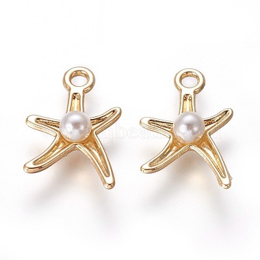 Golden Starfish Alloy+Other Material Pendants