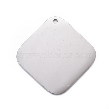 Stainless Steel Color Rhombus 304 Stainless Steel Pendants