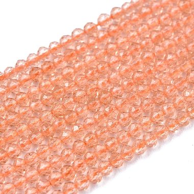 PeachPuff Round Glass Beads