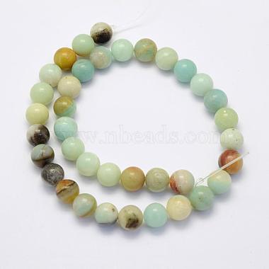 Natural Flower Amazonite Beads Strands(G-G697-F06-10mm)-2