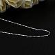 Ожерелья из змеиной цепи из оловянного сплава с платиновым покрытием(NJEW-BB10180-18)-3
