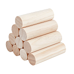 Wood Round Stick, DIY Craft Supplies, Antique White, 99x29mm(WOOD-WH0029-154C)