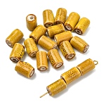 20Pcs Handmade Porcelain Beads, Column, Fancy Antique Glazed Porcelain, Goldenrod, 10~11x6.5~7mm, Hole: 2~2.2mm(PORC-YW0001-45C)