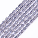 Natural Labradorite Beads Strands, Faceted, Round, 3mm, Hole: 0.5mm, about 134pcs/strand, 15.55 inch(39.5cm)(X-G-L581A-002)