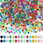 1500Pcs 15 Colors Transparent Acrylic Beads, Faceted, Round, Mixed Color, 6mm, 100pcs/color(TACR-SZ0001-21A)