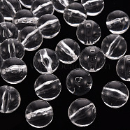 Transparent Acrylic Beads, Round, Clear, 16x15mm, Hole: 2.8mm(X-MACR-S370-A16mm-001)