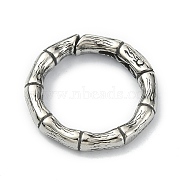 Tibetan Style 316 Surgical Stainless Steel Spring Gate Rings, Ring, Antique Silver, 21.7x3.6mm(STAS-E191-01AS-01)