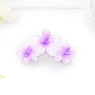 Flower Plastic Claw Hair Clips, Hair Accessories for Women & Girls, Plum, 107.5x65x61mm(PW-WGB4757-06)