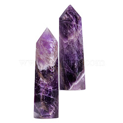 Natural Amethyst Hexagonal Decoration Ornament, 50~60mm(PW-WG79962-02)