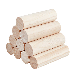 Wood Round Stick, DIY Craft Supplies, Antique White, 99x29mm(WOOD-WH0029-154C)
