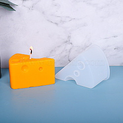 Cheese DIY Candle Silicone Molds Making, for UV Resin, Epoxy Resin Jewelry Making, White, 8.5x6.3x4.6cm(DIY-F065-07)