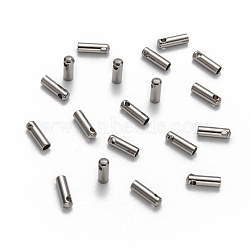 Tarnish Resistant 304 Stainless Steel Cord Ends, Tube, Stainless Steel Color, 7x2mm, Inner Diameter: 1.5mm(STAS-E033-5)