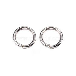 304 Stainless Steel Jump Rings, Open Jump Rings, Stainless Steel Color, 10x1.5mm, Inner Diameter: 7mm(STAS-D448-093P-10mm)