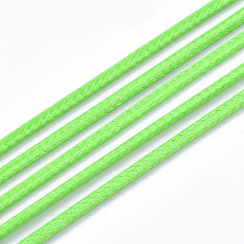 Waxed Polyester Cords, for Jewelry Making, Light Green, 2mm, about 10m/roll