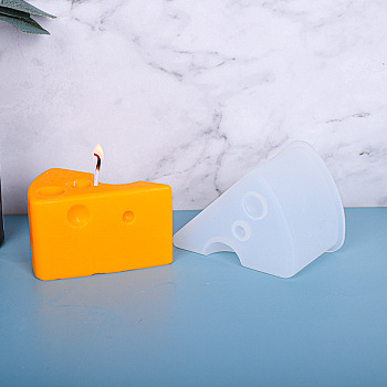 Cheese DIY Candle Silicone Molds Making, for UV Resin, Epoxy Resin Jewelry Making, White, 8.5x6.3x4.6cm