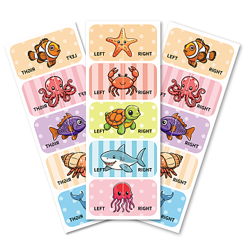 Waterproof Paper Sticker, Rectangle, Mixed Shapes, 240x90mm