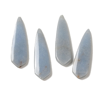 Natural Angelite Pendants, Tie Shape Charms, 38~39x11x3.5~4mm, Hole: 1mm