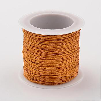 Nylon Thread Cord, DIY Material for Jewelry Making, Dark Orange, 0.8mm, about 38.27 yards(35m)/roll
